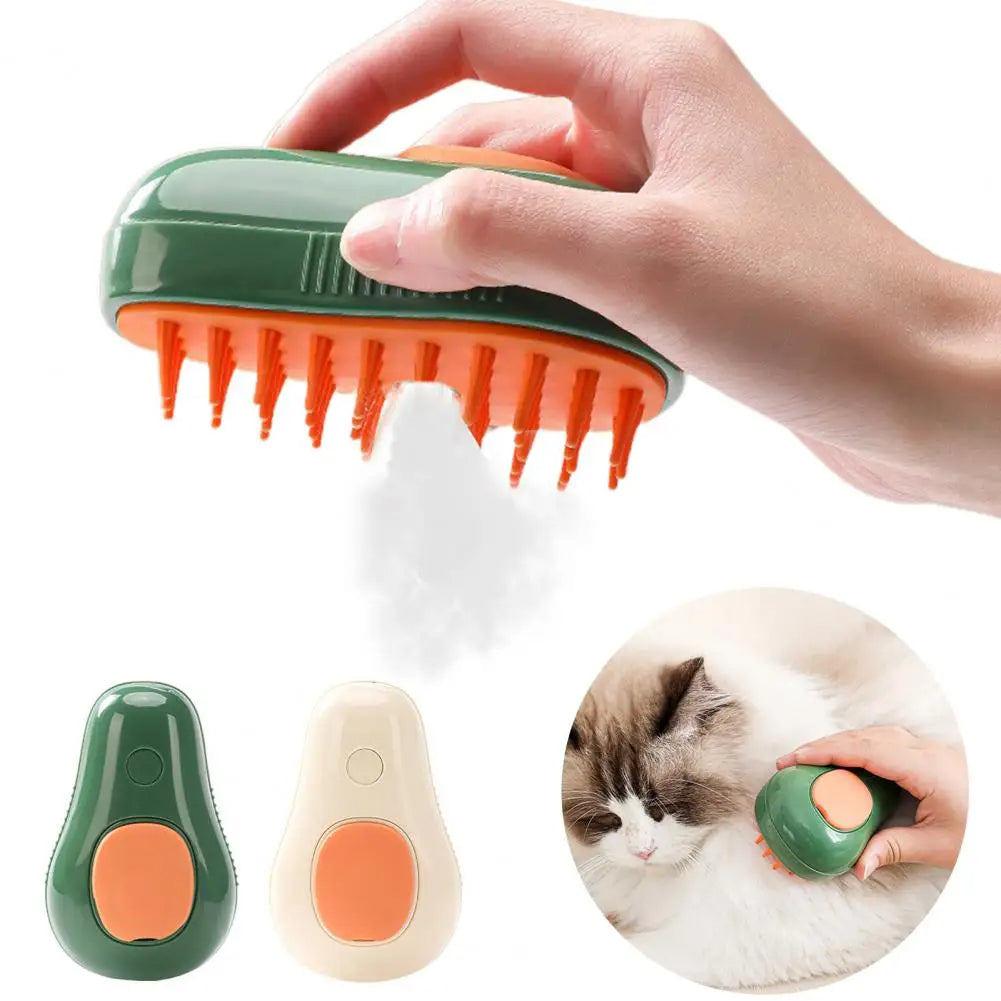 PawLuvora™ Avocado 3-in-1 Self-Cleaning Pet Grooming Brush with Mist Spray