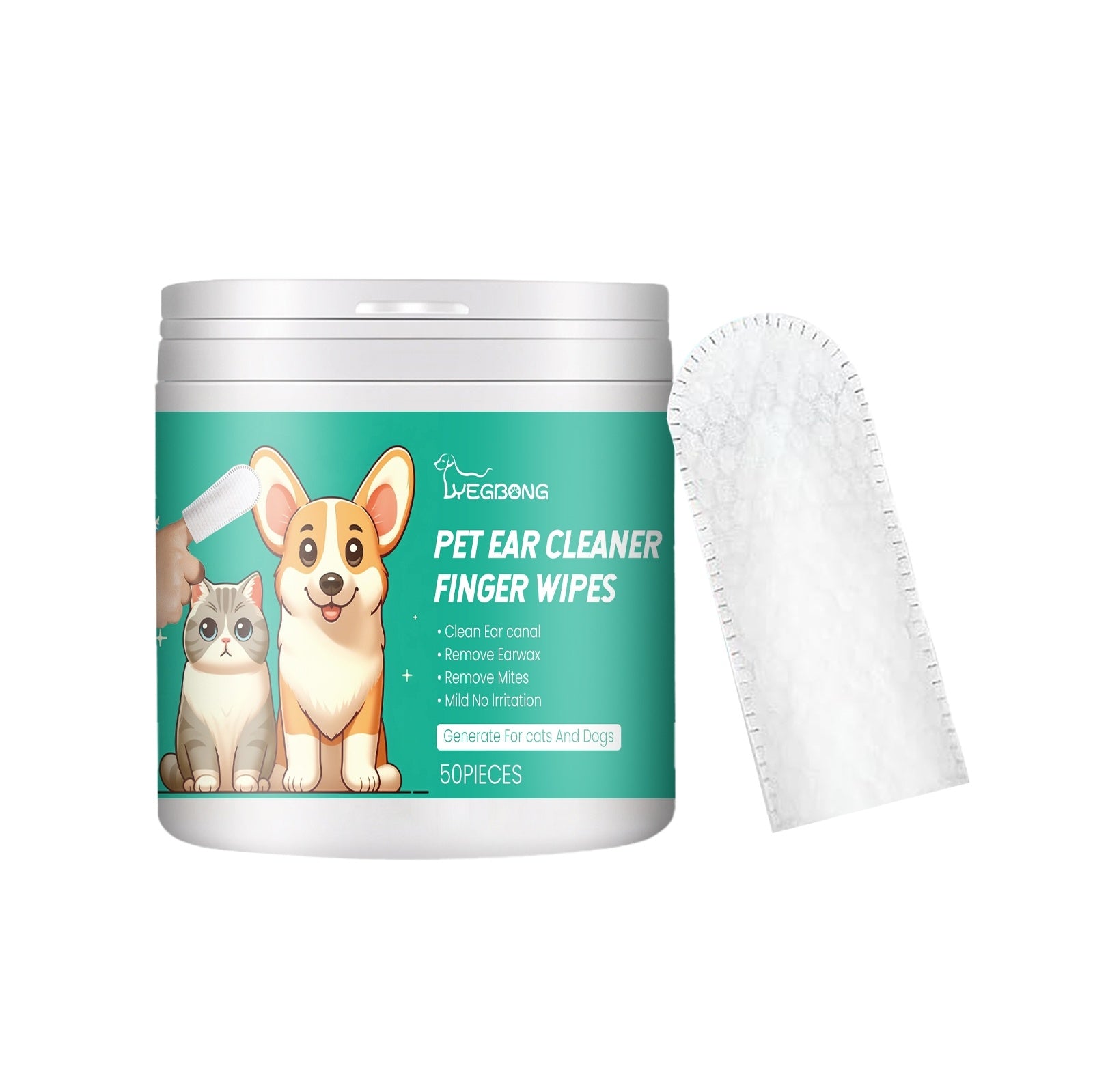 PawLuvora™ EarCare – Pet Ear Cleaning Finger Wipes for Dogs & Cats