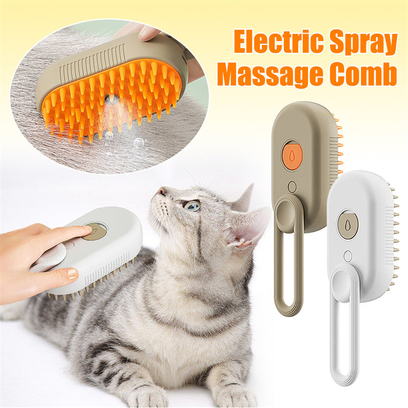 PawLuvora™ 3-in-1 Electric Mist Grooming Brush for Dogs & Cats
