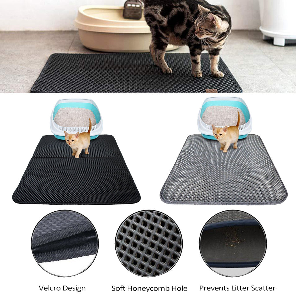 PawLuvora™ Double-Layer Cat Litter Trapping Mat