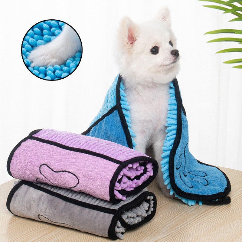PawLuvora™ Super Absorbent Microfiber Pet Bath Towel for Dogs & Cats