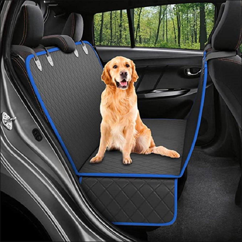 PawLuvora™ Dog Car Seat Cover with Mesh Window, Zipper & Storage Pocket