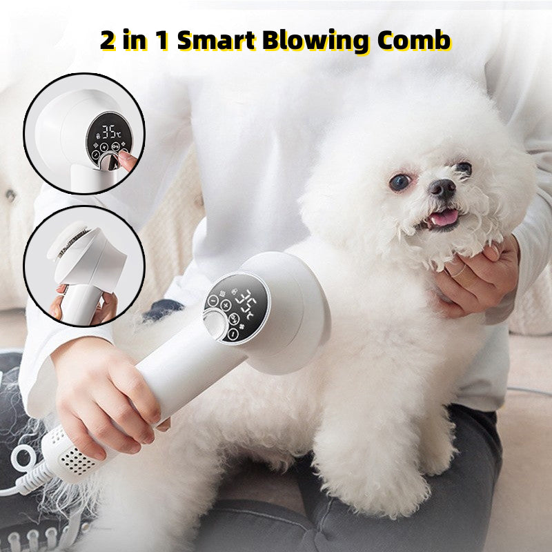 PawLuvora™ 2-in-1 Pet Hair Dryer & Grooming Brush